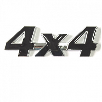 Шильдик 4X4 черный SHK 030-01 металлический 85*35 мм