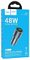 Автомобильное зарядное устройство "Hoco Z60" USB-A-USB-C PD30W + QC18W серый