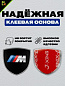Шильдик SHK K103 "М-серия" черный металлический 38*38 мм к-т 2 штуки