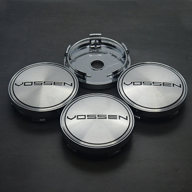 Колпачки на ступицу Vossen NZDK 063 серебро пластик металл 4 шт.