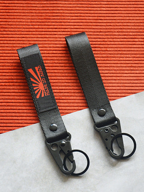 Тканевый брелок с карабином Mashinokom "Made in Japan" BTL 211 черный