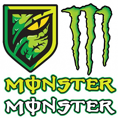Комплект виниловых наклеек "Monster energy №1" DSN 007 4 шт