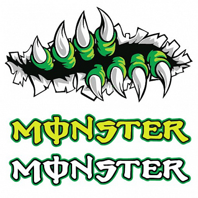 Комплект виниловых наклеек "Monster energy №3" DSN 009 4 шт
