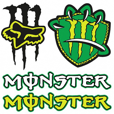 Комплект виниловых наклеек "Monster energy №2" DSN 008 4 шт
