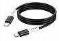 Кабель Hoco "X82TTB" TC-TC 3A 60W огнестойкий силикон черный длина 1M
