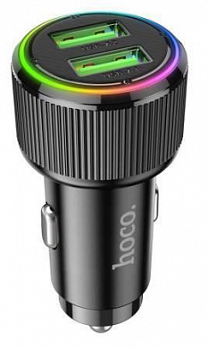 ЗУ-прикуриватель "Hoco NZ14" 2USB 36W с подсветкой