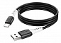 Кабель Hoco "X82TB" USB-TC 3A огнестойкий силикон черный длина 1M