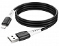 Кабель Hoco "X82IB" USB-IP 2,4A огнестойкий силикон черный длина 1M