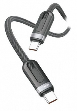 Кабель FaizFull FR74 60W TC-TC длина 1м черный нейлон