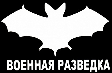 Виниловая наклейка VRC 254-16 "Военная разведка" белая плоттер 10*15см
