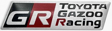 Шильдик SHK 101-01 "GR Toyota Gazoo Racing №2" металл размер 80*22мм