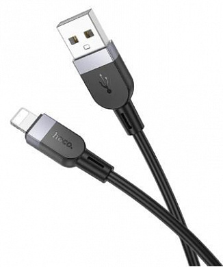 Кабель "Hoco X109IB1 USB-IP" силиконовая оплетка 2.4А  длина 1м черный