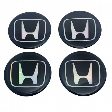 Силиконовые наклейки на диски Honda NND 008 голографические 4 шт