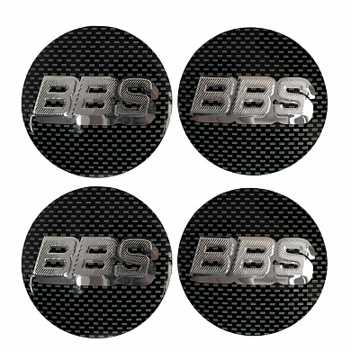 Наклейки на диски BBS Карбон NZD6 101 металлические, 60мм,  4 шт