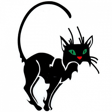 Светоотражающая наклейка Кошка выгнулась NKT 7013