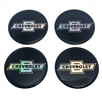 Силиконовые наклейки на диски Chevcrolet NND 004 голографические 4 шт