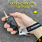 Тканевый брелок с карабином Mashinokom Митсубиси / Mitsubishi BTL 034S серебристый
