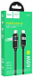 Кабель "Hoco U137TTB" TC-TC динамический RGB-индикатор нейлоновая оплетка 60W длина 1,2м черный