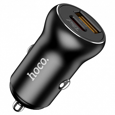 ЗУ-прикуриватель "Hoco NZ5" быстрая зарядка QC3.0 USB+Type-C, PD30W