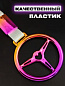 Цурикава "Сердце в круге неон" TSU 010N пластик цвет неон подвеска серебряная нейлон
