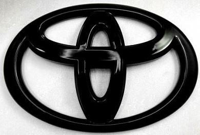 Шильдик автомобильный SHKP Toyota BB черный пластик размер 140мм